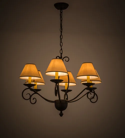 30"W Sienna 6 LT Chandelier