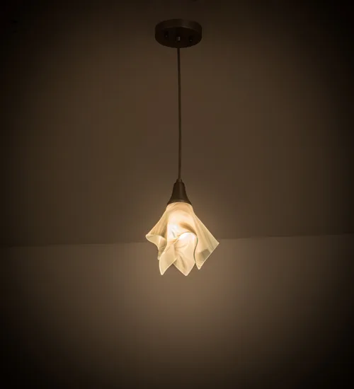 10" Wide Handkerchief Blanco Swirl Pendant