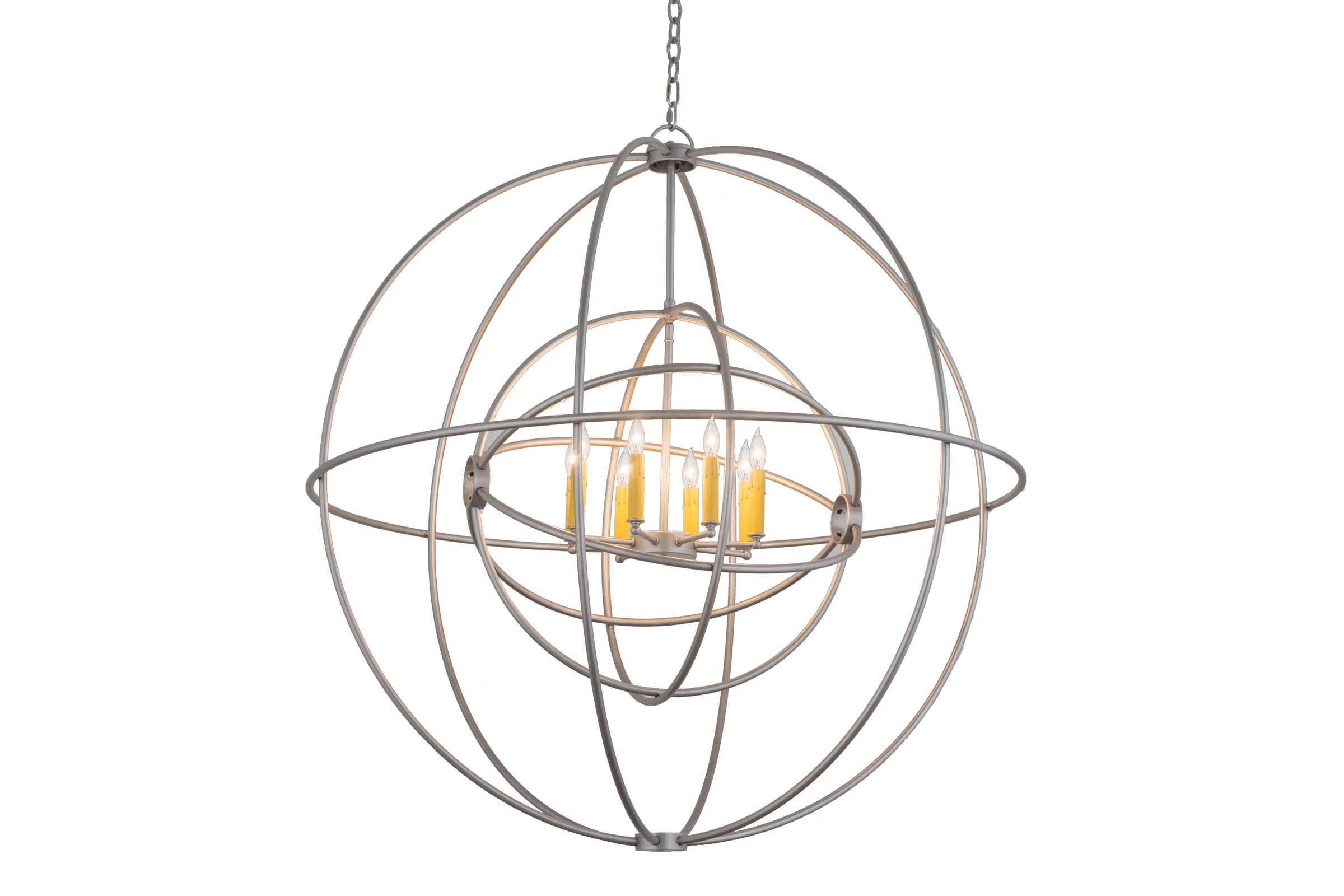 43" Wide Atom Enerjisi 8 Light Chandelier