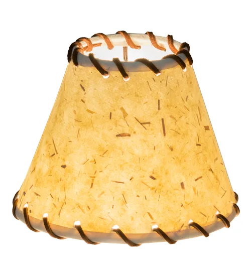 6.25" Wide Faux Leather & Rawhide Shade