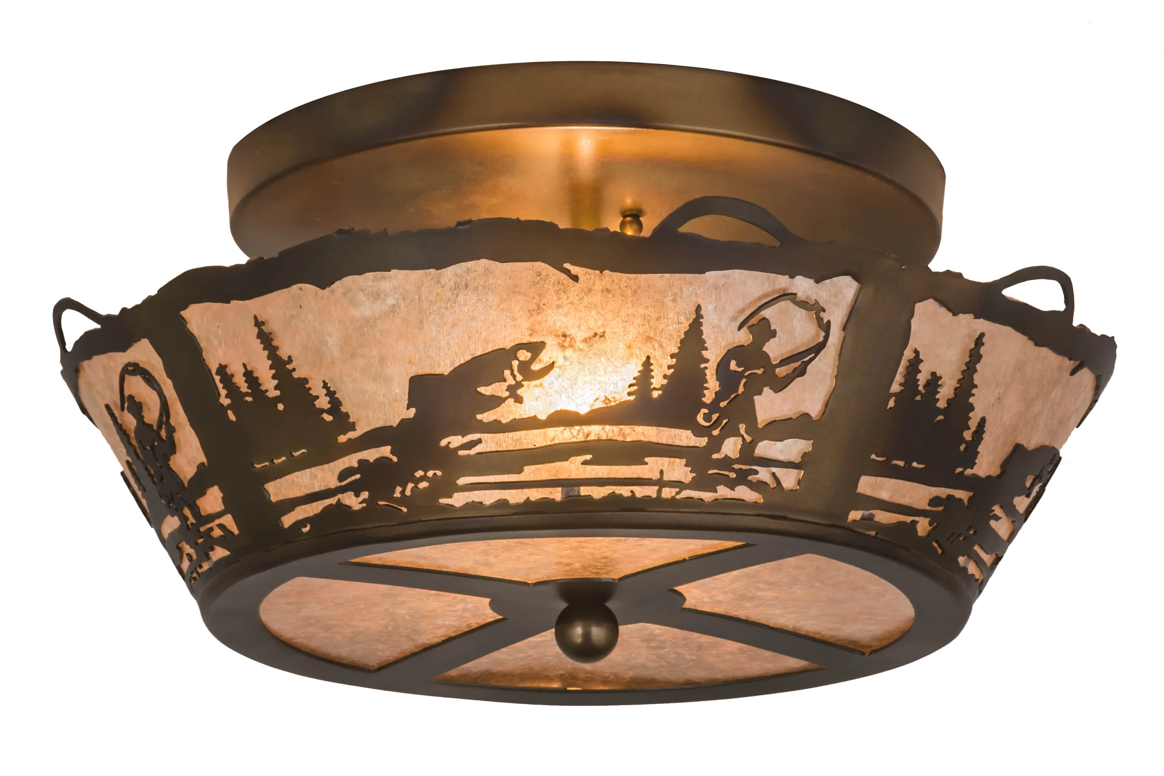 16" Wide Fly Fishing Creek Flushmount