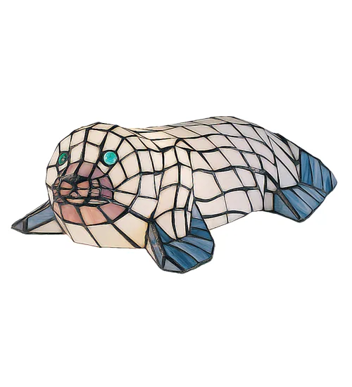 1.5"H Tiffany Seal Accent Lamp