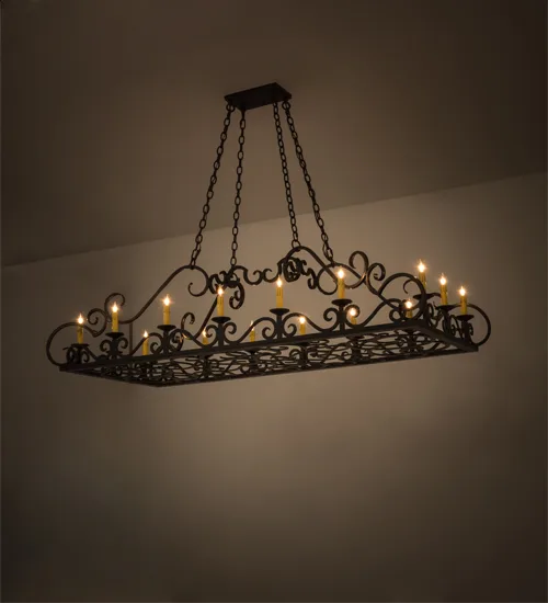 66"L Carlotta 16 LT Oblong Chandelier
