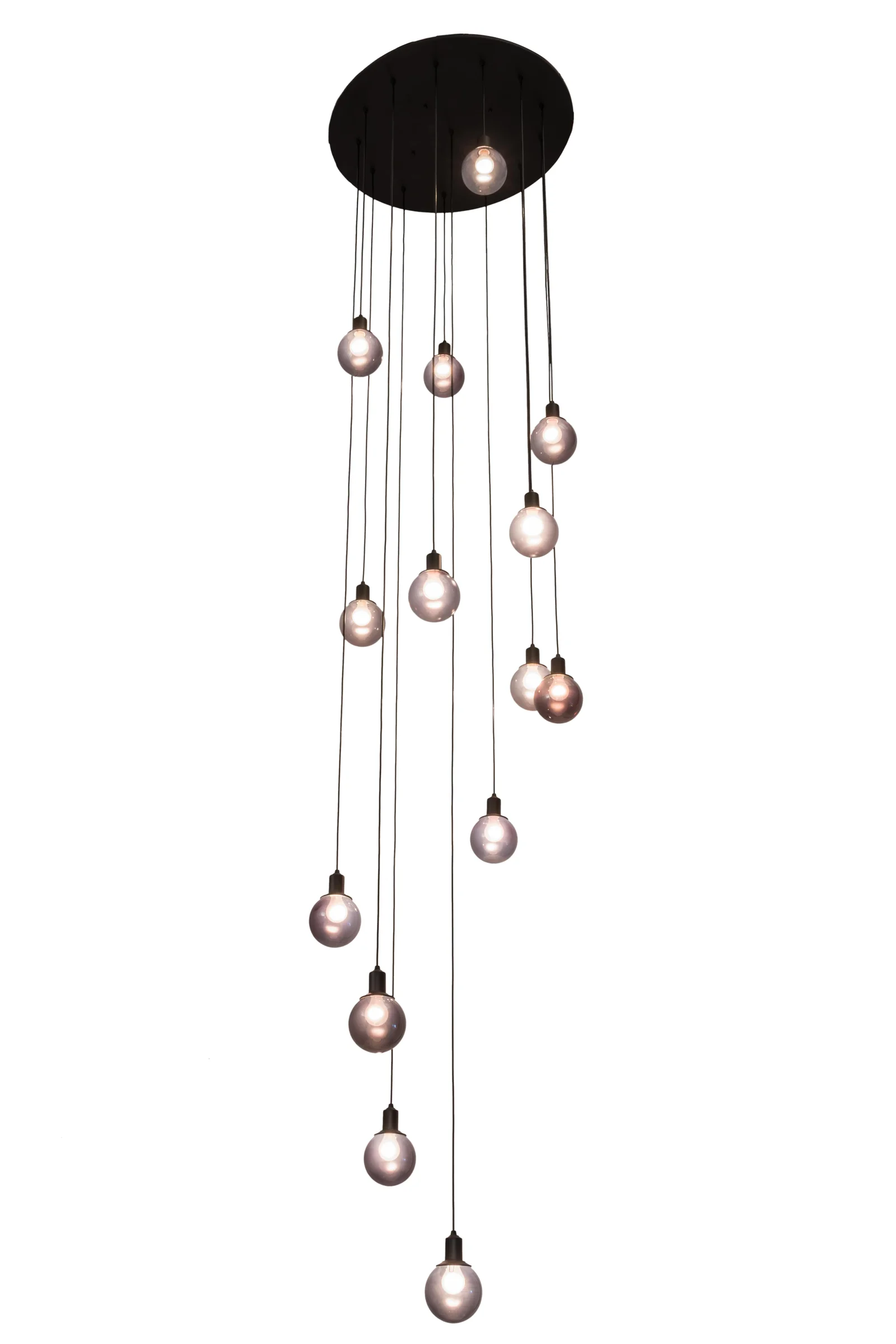 Bola 14 Light Pendant in Solar Black