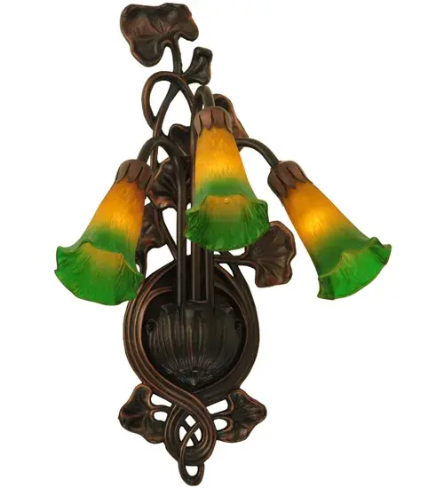 The Amber/Green Pond Lily by Meyda Lighting - Image 1