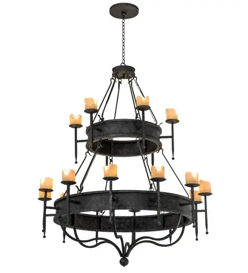 60" Wide Marta 18 Light Two Tier Chandelier - Image 2