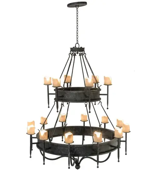 60" Wide Marta 18 Light Two Tier Chandelier - Image 4