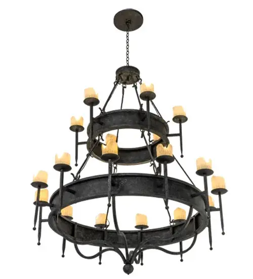 60" Wide Marta 18 Light Two Tier Chandelier - Image 6