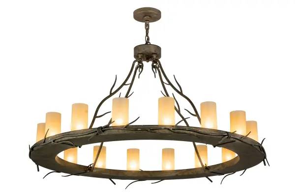 Adding a rustic twist to a classic design; Loxley is custom crafted with 16 Amber Glass luminaires on a circular frame which is featured in a Vintage Moss Patina finish. Solid steel tree branches appear like a mid-winter shadow behind a brilliant moon and mesmerize with a striking look inspired by nature. The chandelier is ideal for illuminating lobbies; conference rooms; entryways and other large residential and commercial spaces. The fixture is handcrafted by highly skilled artisans in our 180;000 square foot manufacturing facility in Yorkville; New York. Custom colors; styles and sizes are available; as well as dimmable energy efficient lamping options such as LED. The fixture is UL and cUL listed for damp and dry locations.
