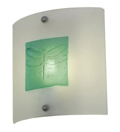 Every Meyda Tiffany item is a unique handcrafted work of art. Natural variations in the wide array of materials that we use to create each Meyda product make every item a masterpiece of its own. Photographs are a general representation of the product. Colors and designs will vary. Collection: Metro Fusion Finish: Nickel Glass: Turquoise,Frosted Clear Glass Or Acrylic Width: 11.00" Height: 11.00" Length: 3.00" Weight: 4.00 lb Extension from Wall: 3.00" Number of Bulbs: 1 Maximum Wattage: 40.00 W Bulb Type: T10 Bulb Base: E26 Material: Steel Country of Origin: USA Safety Listing: Damp Safety Rating: Damp - alternate view