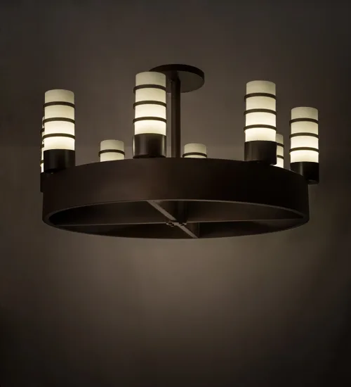 48"W Molle Cilindro 8 LT Chandelier