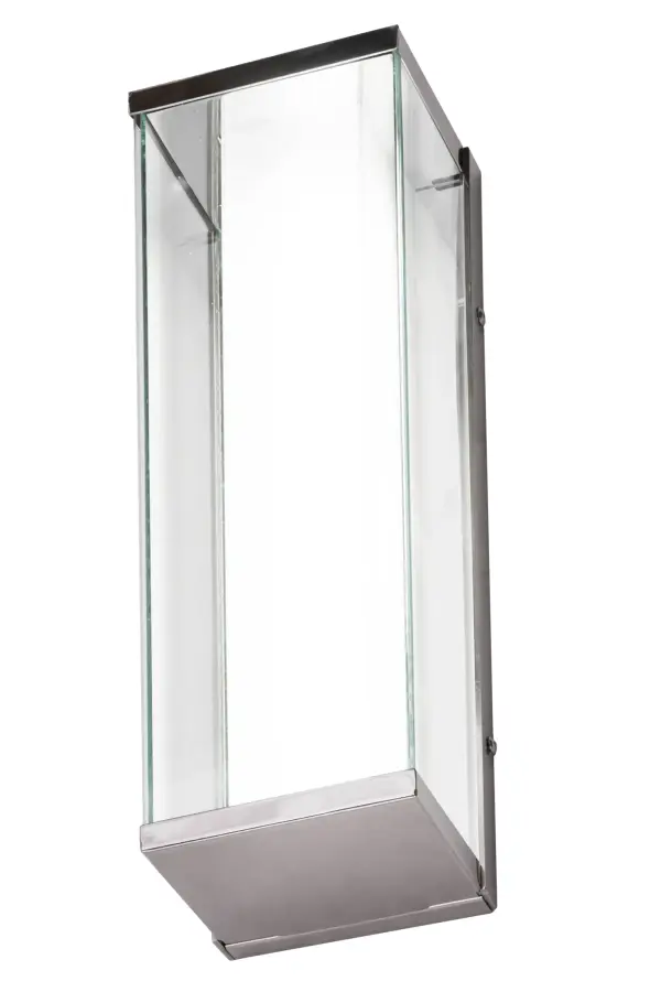 Rendering an appealing architectural look; this structural linear design features Clear Glass that encases a Frosted Glass diffuser with a frame offered in a Polished Nickel finish. Integral customer supplied LEDs provide energy savings and long life. Custom crafted in Upstate New York at our manufacturing facility; this fixture is available in custom sizes; styles; colors and dimmable lamping options. This fixture is UL and cUL listed for damp and dry locations.