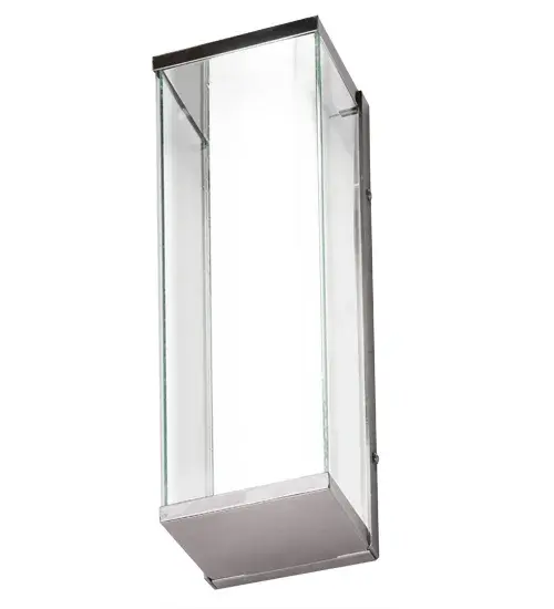 Rendering an appealing architectural look; this structural linear design features Clear Glass that encases a Frosted Glass diffuser with a frame offered in a Polished Nickel finish. Integral customer supplied LEDs provide energy savings and long life. Custom crafted in Upstate New York at our manufacturing facility; this fixture is available in custom sizes; styles; colors and dimmable lamping options. This fixture is UL and cUL listed for damp and dry locations. - alternate view