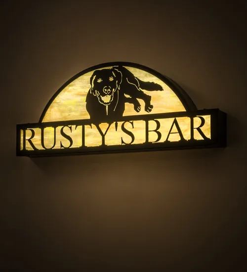 30"W Personalized Rusty's Bar Sign