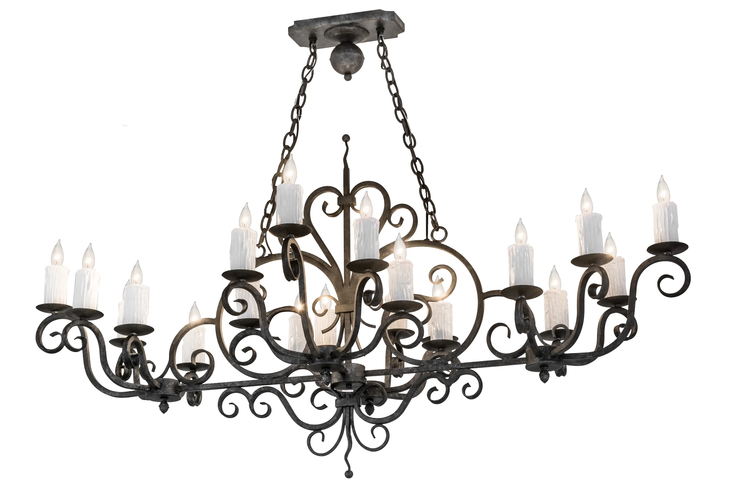 Kean 20 Light Chandelier in Smoke