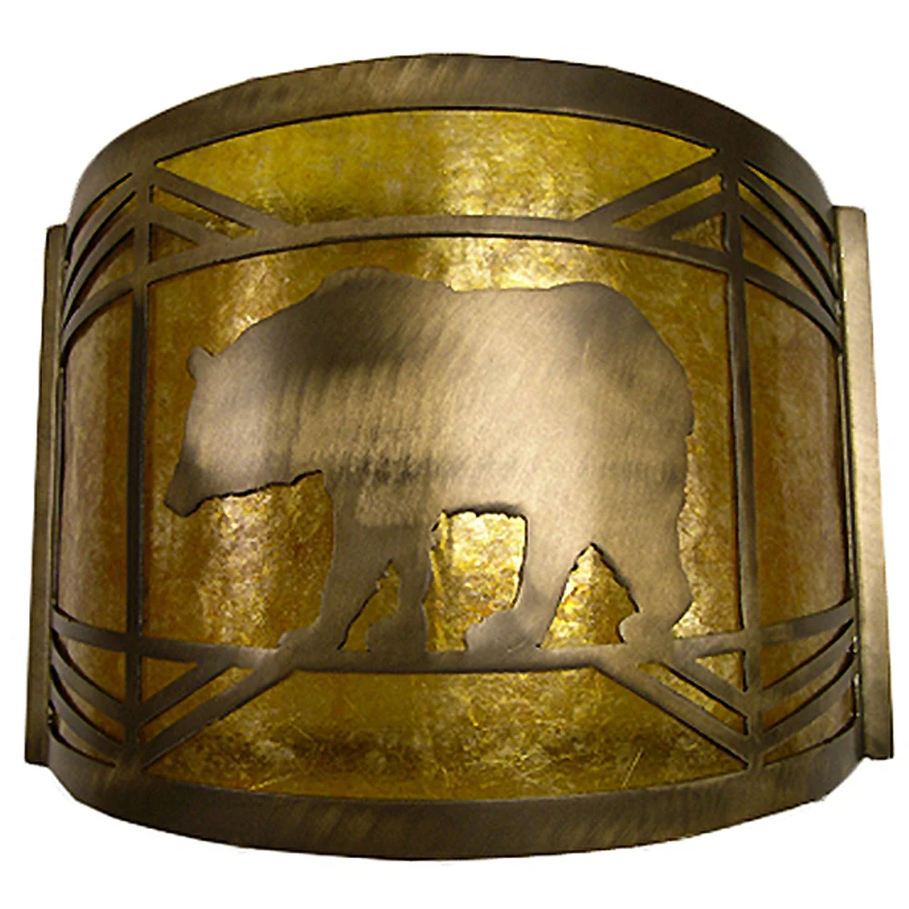 12"W Lone Bear Wall Sconce