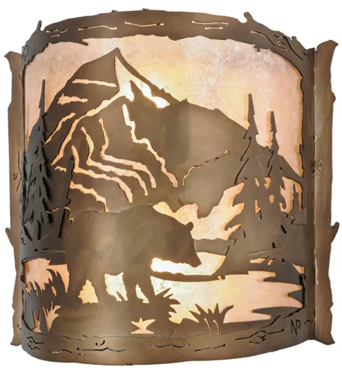 15" Wide Bear Creek Right Wall Sconce