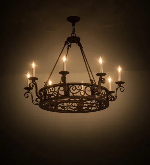 36"W Delano 8 LT Chandelier