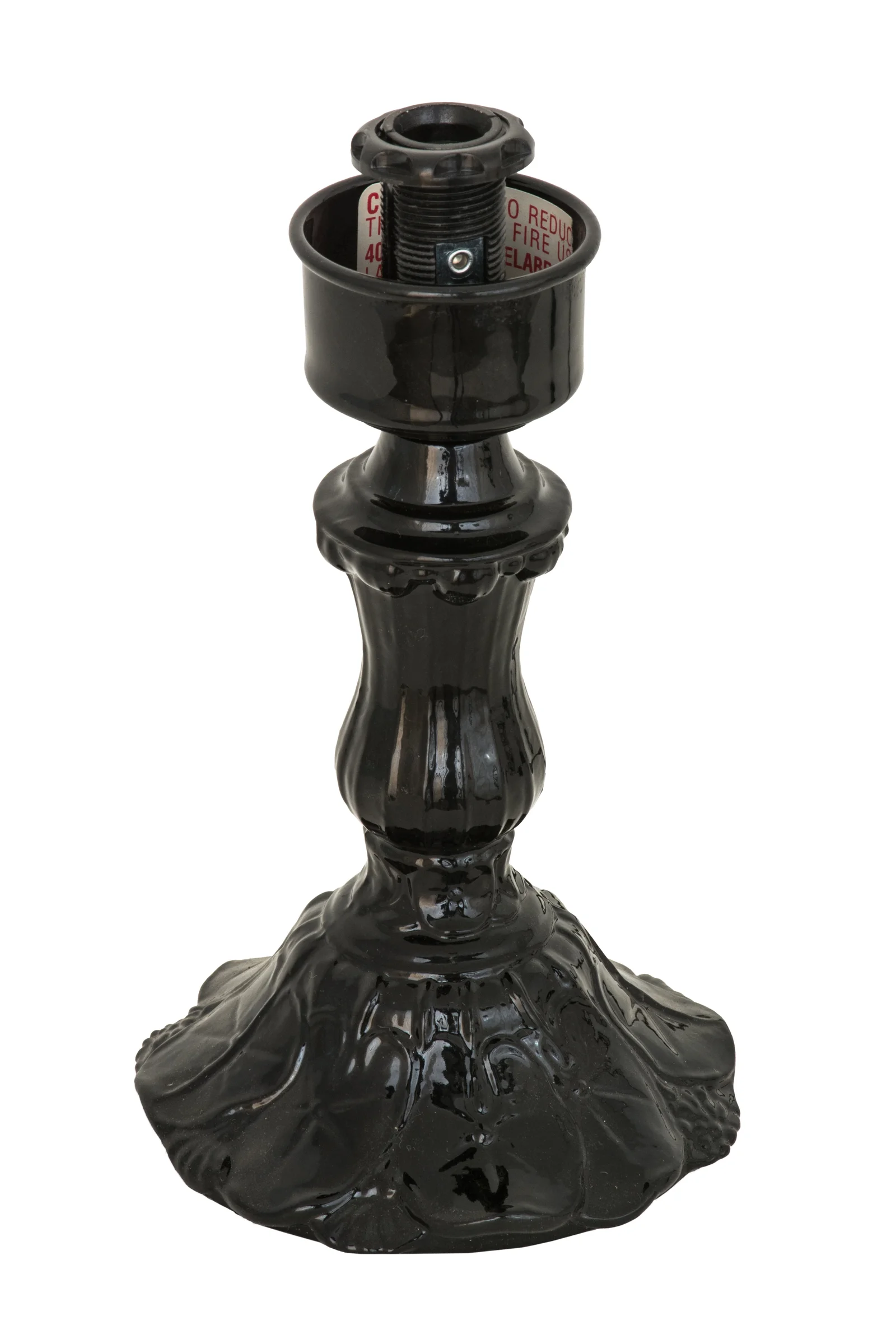 Lily One Light Table Base in Mirror Black