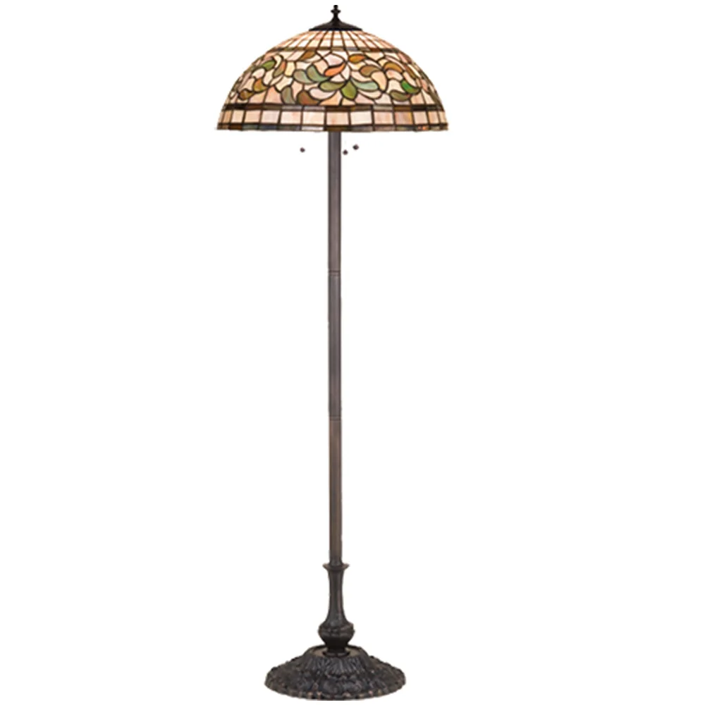 63"H Tiffany Turning Leaf Floor Lamp