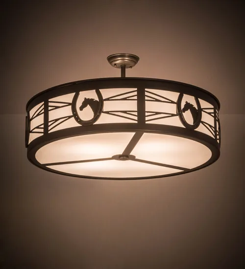 30" Wide Horseshoe Flushmount