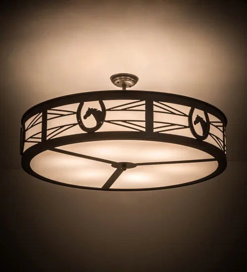 36" Wide Horseshoe Flushmount