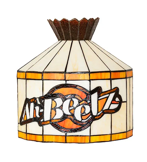 12" Wide Personalized Ah-Beetz Stained Glass Shade