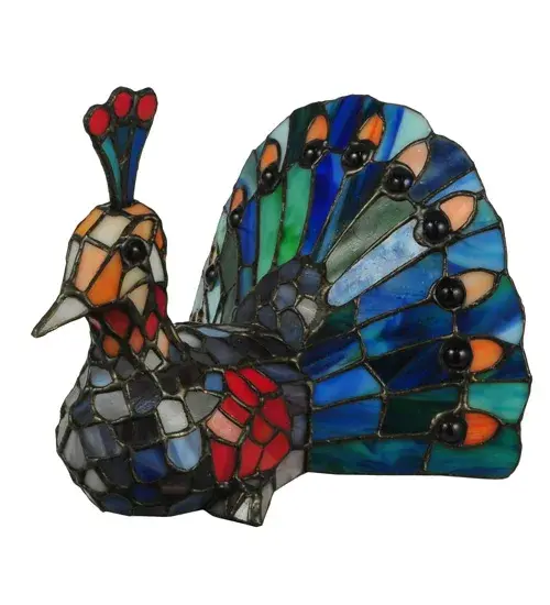 The Tiffany Peacock by Meyda Lighting - Image 3