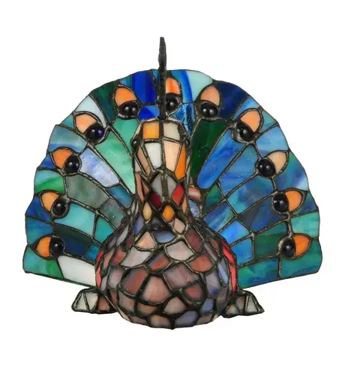 The Tiffany Peacock by Meyda Lighting - Image 4