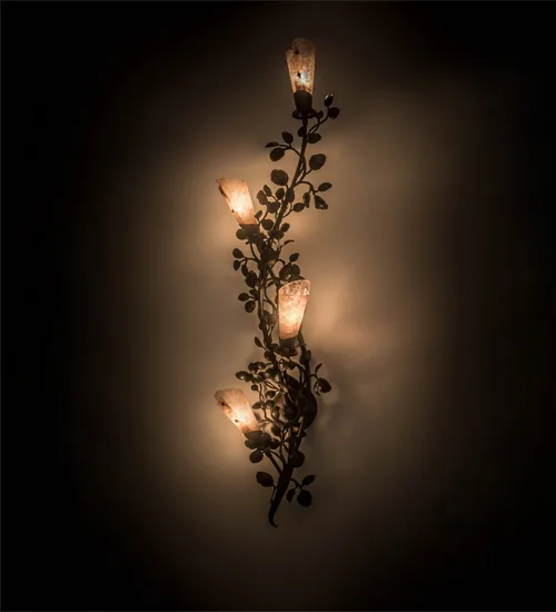12"W Vinca Vine 4 LT Wall Sconce