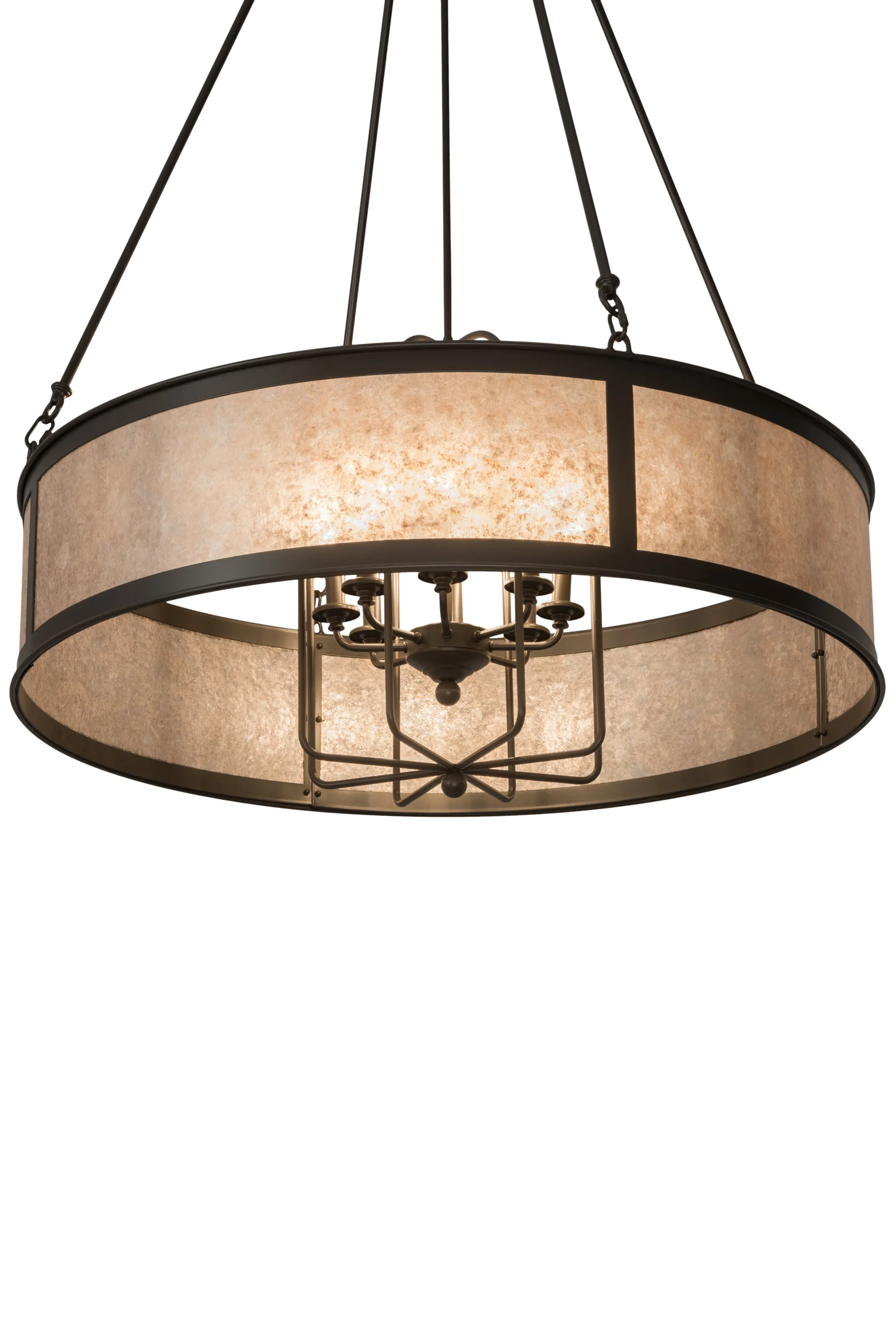 Craftsman Eight Light Chandelier in Timeless Bronze