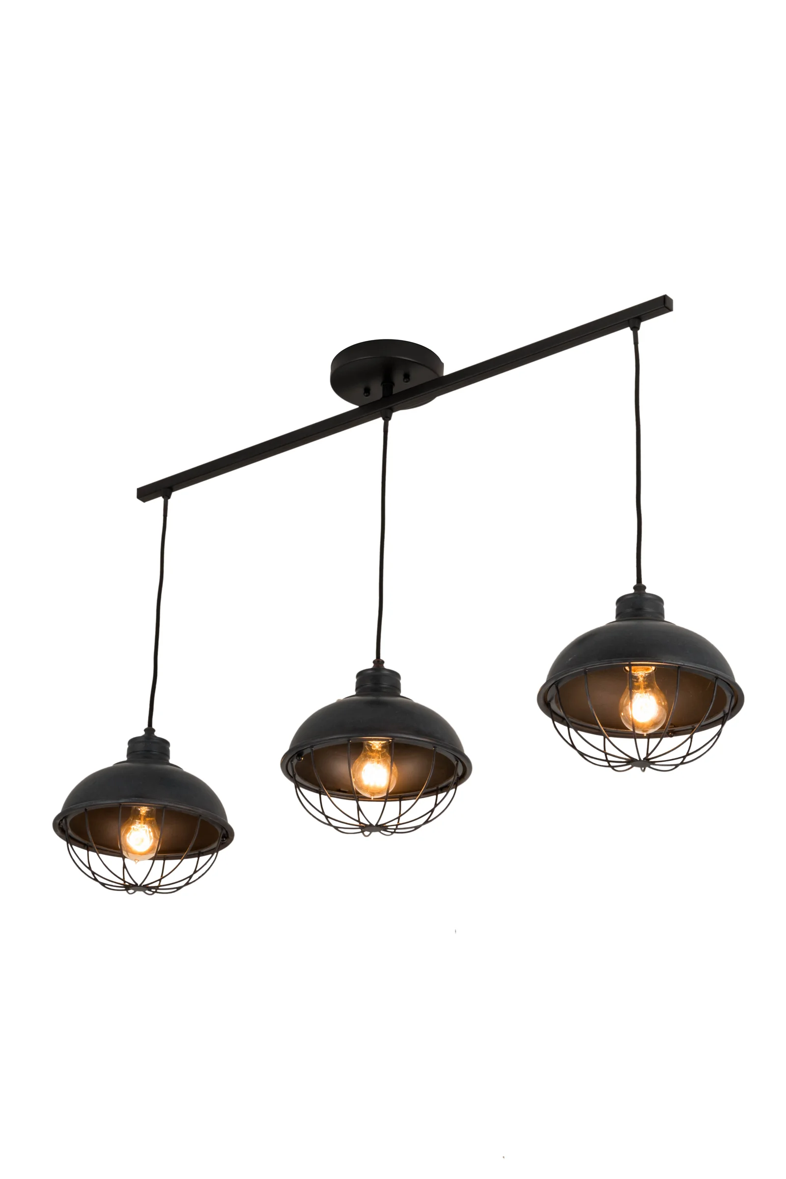 42" Long Nautical Dome 3 Light Oblong Pendant