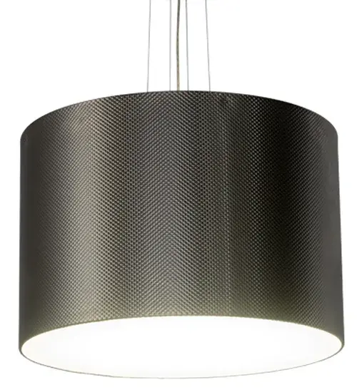 Add striking industrial chic to your decor with this Metal-Tex Weave pendant which features a stunning perforated textured metal shade that will add character and intrigue to a residential; hospitality or commercial environment. The cylindrical shaped pendant; which is featured in a striking Brushed Stainless Steel finish; is complemented with a Statuario Idalight bottom diffuser. The pendant delivers robust illumination with Integral LEDs that are energy efficient and provide long lamp life. Custom crafted by highly skilled artisans in our 180;000 square foot manufacturing facility in Yorkville; New York. Custom colors; styles and sizes are available; as well as dimmable energy efficient lamping options such as LED. UL and cUL listed for damp and dry locations. - alternate view