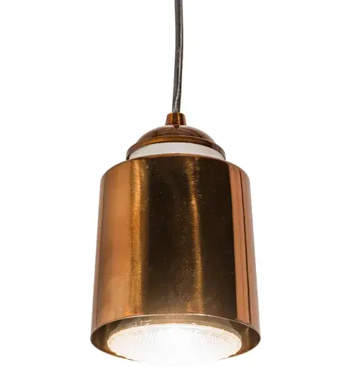 This stunning mini ceiling pendant features?a cylindrical-shaped_frame and hardware offered in an elegant Transparent Copper finish. The handsome luminaire is enhanced with a downlight to illuminate surfaces below. The mini pendant can be placed in groups to illuminate a bar; dining table; counter; or island in homes; lounges; and restaurants. The overall height ranges from 8 to 69 inches; as the cord can be adjusted on location. The Cilindro Dedal Mini Pendant is included in our American-made; American-designed; handcrafted Modern Lighting Collection; which is manufactured in Yorkville; New York. The fixture is UL and cUL listed for dry and damp locations. - alternate view