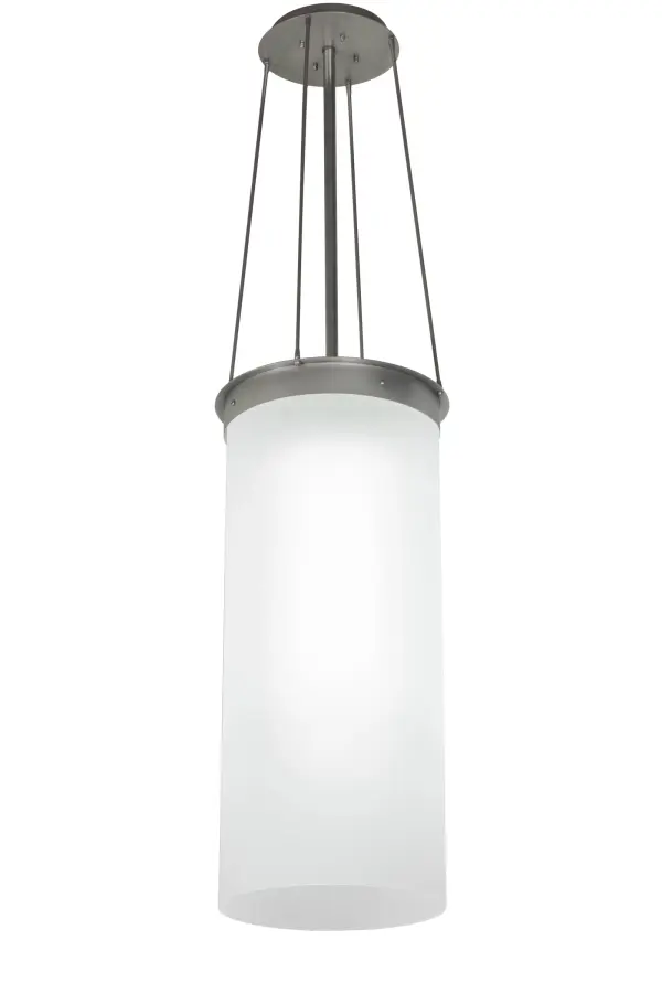Bring a minimalist; industrial look into your home or business with the Cilindro Lowell Pendant. The architectural design is handcrafted with a cylindrical outer diffuser made from Contrail Mist Idalight and an additional Statuario Idalight cylinder nested inside. The steel components are hand finished in a Nickel Powder coat. Integral LEDs deliver energy savings; reduced maintenance; and long lamp life. The fixture is handcrafted in the USA by highly skilled artisans. Custom sizes; styles; colors; and dimmable lamping are available. This pendant is UL and cUL listed for damp and dry listings.