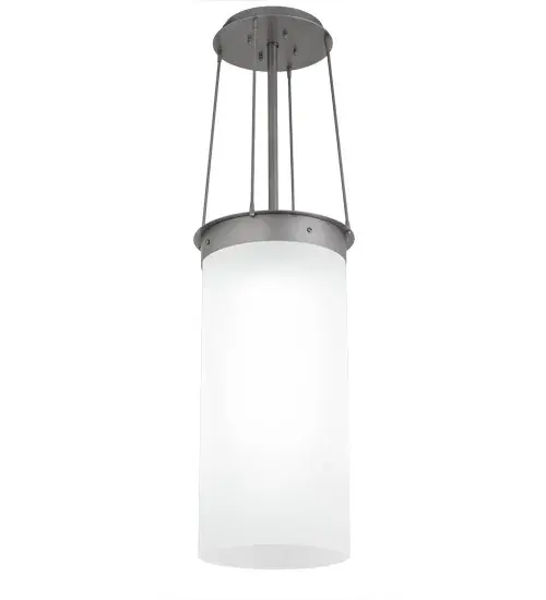 Bring a minimalist; industrial look into your home or business with the Cilindro Lowell Pendant. The architecturally styled pendant is handcrafted of Statuario Idalight on the exterior and complemented with a Contrail Mist Idalight inner diffuser. The shade is enhanced with Nickel powdercoated hardware and illuminates with a customer supplied; 34 watt LED lamp. The fixture is handcrafted in the USA by highly skilled artisans. Custom sizes; styles; colors and dimmable lamping are available. This pendant is UL and cUL listed for damp and dry listings. - alternate view
