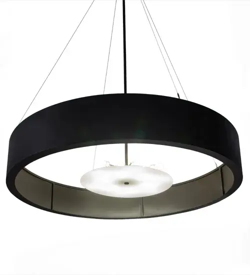 Designed with a curved profile and a clean architectural look, this appealing and versatile ceiling fixture defines a sophisticated aesthetic. This pendant features a rugged Timeless Bronze finished steel ring which encompasses a Statuario Idalight diffuser. Handcrafted by highly skilled artisans in our manufacturing facility in Upstate New York, this transitional styled pendant is available in a wide range of custom choices including various designs, colors, sizes and dimmable energy efficient lamping options such as LED. This fixture is UL and cUL listed for damp and dry locations. Collection: Cilindro Finish: Timeless Bronze Glass: Statuario Idalight Width: 72.00" Height: 180.00" Length: 72.00" Weight: 90.00 lb Number of Bulbs: 12 Maximum Wattage: 12.00 W Bulb Type: A19 Bulb Base: GU24 Light Source: LED Material: Steel Country of Origin: USA Safety Listing: Damp Safety Rating: Damp LED - alternate view