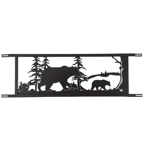 94.5" Wide Neversink Bridge Black Bear Decor