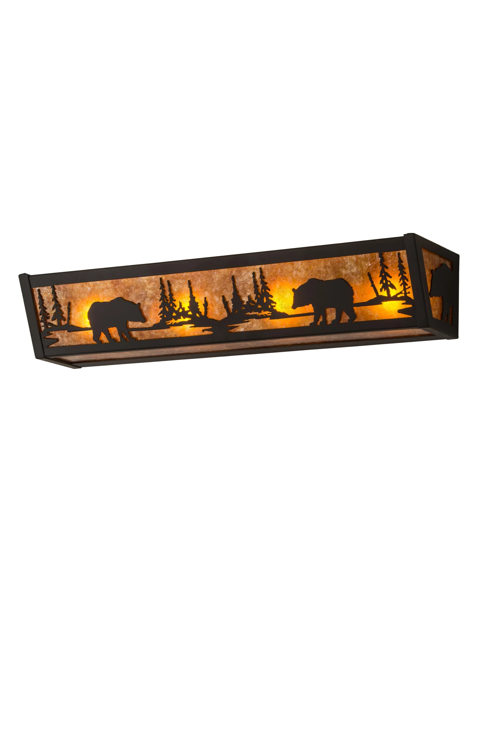 Bear At Lake Four Light Vanity in Oil Rubbed Bronze