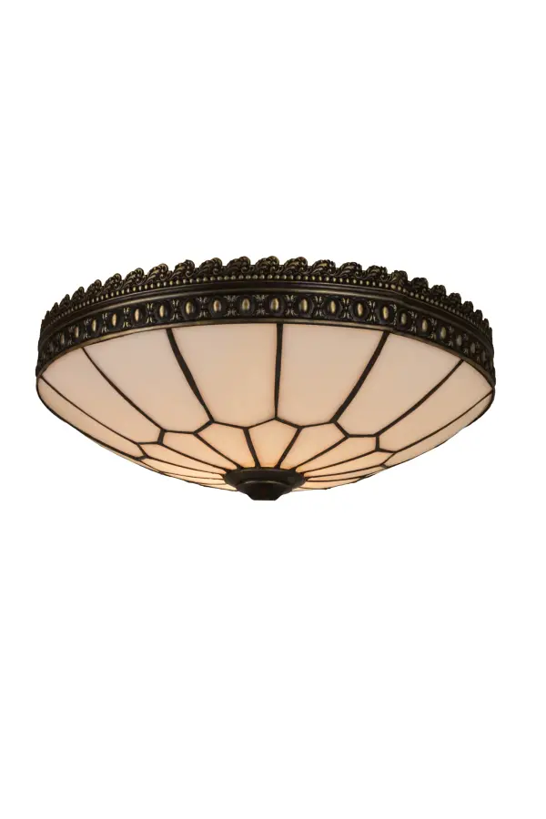 The exquisite Honeycomb patterned White Opal Glass shade is created with high fired; state of the art kiln formed art glass; the famous Meyda Tiffany copper foil construction; and old world molds. The beautiful shade is complemented with exquisitely patterned Solid Brass frame and finial featured in a stunning Craftsman Brown finish with Highlighted accents. This elegant shade is handcrafted by highly skilled artisans in our 180;000 square foot manufacturing facility in Yorkville; NY. Custom sizes; styles; and colors are offered.