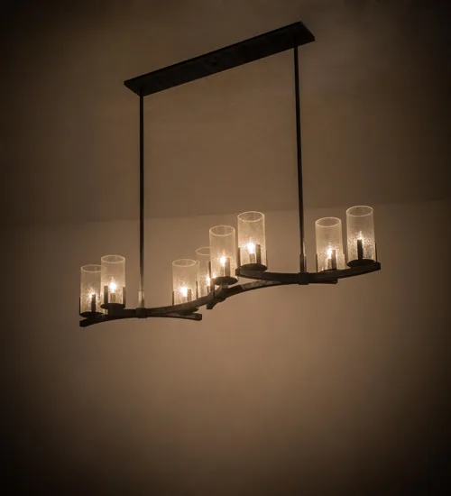 53" Long Cero 8 Light Oblong Chandelier