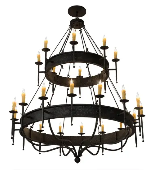 72" Wide Marta 24 Light Two Tier Chandelier - Image 2