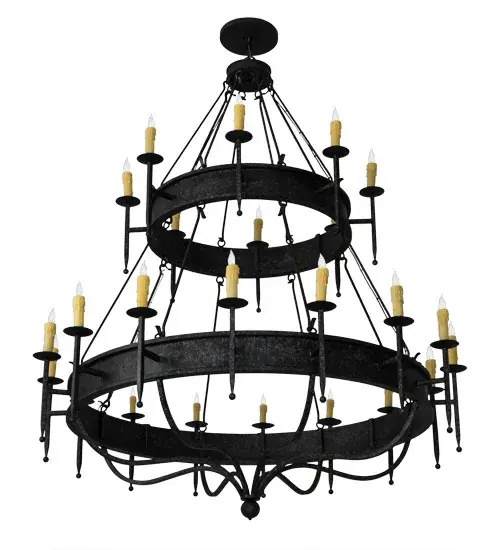 72" Wide Marta 24 Light Two Tier Chandelier - Image 3