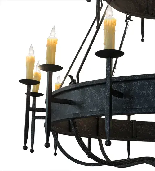 72" Wide Marta 24 Light Two Tier Chandelier - Image 4