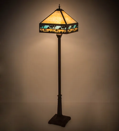 67.5"H Camel Mission Floor Lamp