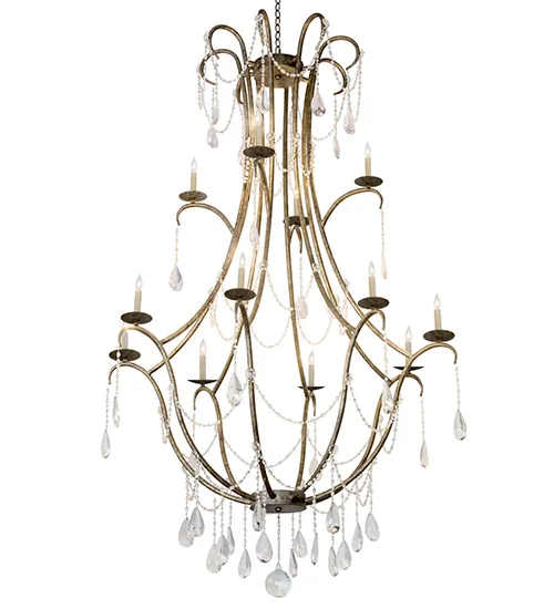 54"W Kaitlynn 12 LT Two Tier Chandelier