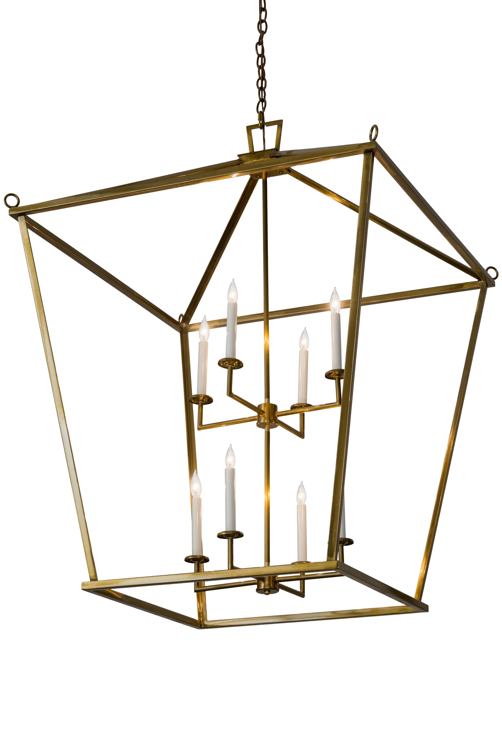 Kitzi Eight Light Pendant in Brass