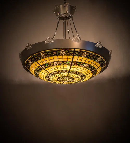 48"W Shell and Ribbon Inverted Pendant