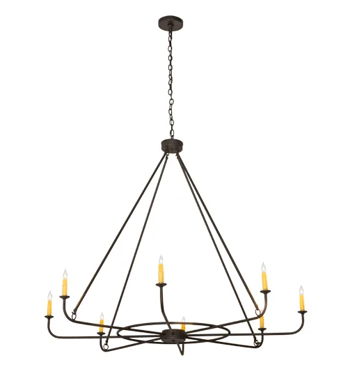 57"W Brach Ring 8 LT Chandelier