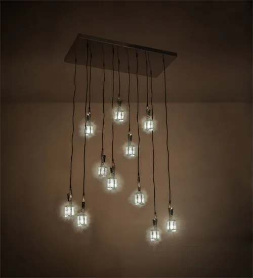 36" Long Phonic 11 Light Cascading Pendant